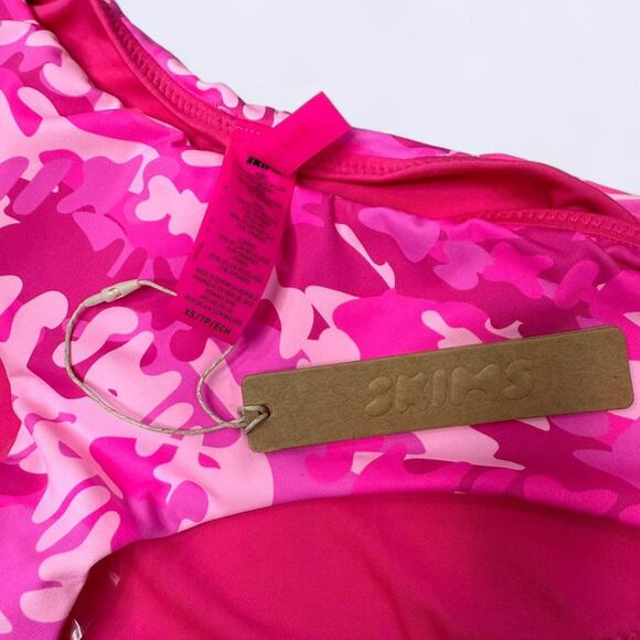 SKIMS Pink Camo Cheeky Bikini Bottoms Size XS‎ NWT | Y2K Swim Coquette Trendy - Picture 3 of 7